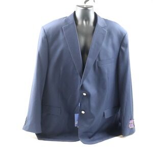 Giorgio Fiorelli Blazer Sport Coat Navy Blue Solid 54R New With Tags